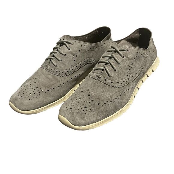 Cole Haan Shoes - Cole haan Zerogrand Womens Gray Suede Oxford Loafers Shoes, Size 8B